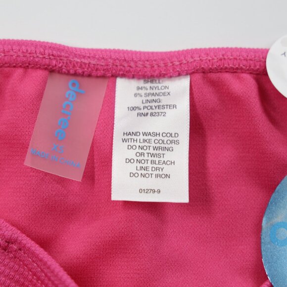 Decree Women High Rise Stretch Spaghetti Cords Cheeky Bikini Bottom Pink Size XS - Picture 4 of 4